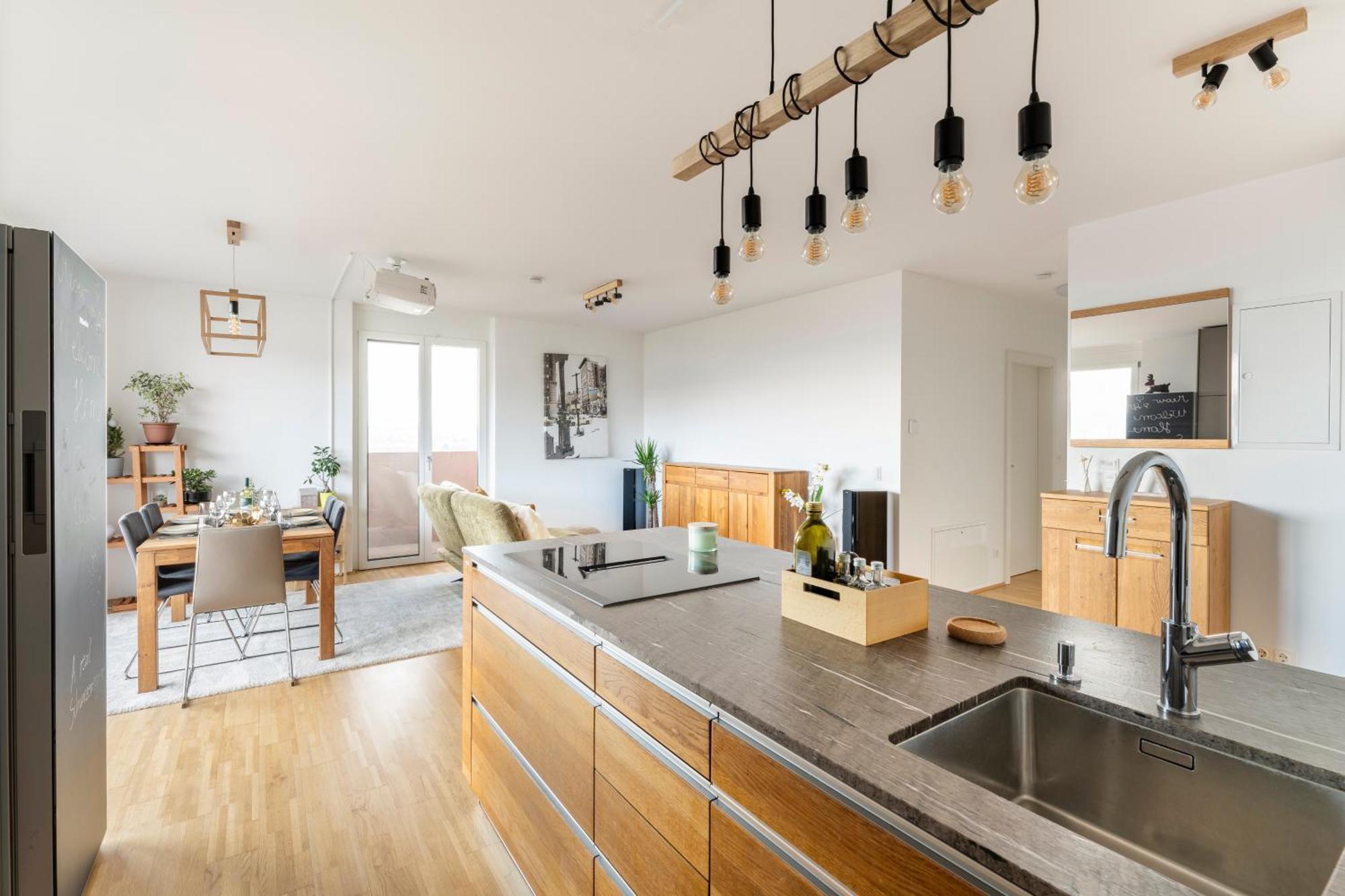 Edler Wohnraum Panoramablick 3 Sz Boxspringbetten, E-Ladestation, Kaffeevollautomat, Klima, Lift, Terrasse & 2Xtg 그라츠 외부 사진